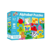 Galt Alphabet Puzzles - Fun and Colourful Early Learning 2 Pc Jigsaw Puzzles - Set of 26 Two Piece Puzzles for Kids - Develop Letter Recognition and