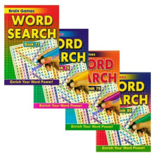 WF Graham Set of 4 A5 Brain Games Word Search Books