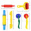 WONDERFORU Dough Tools, Set of 23 Pcs Smart Clay Dough Tools Rollers Cutters Extruders Kit 5