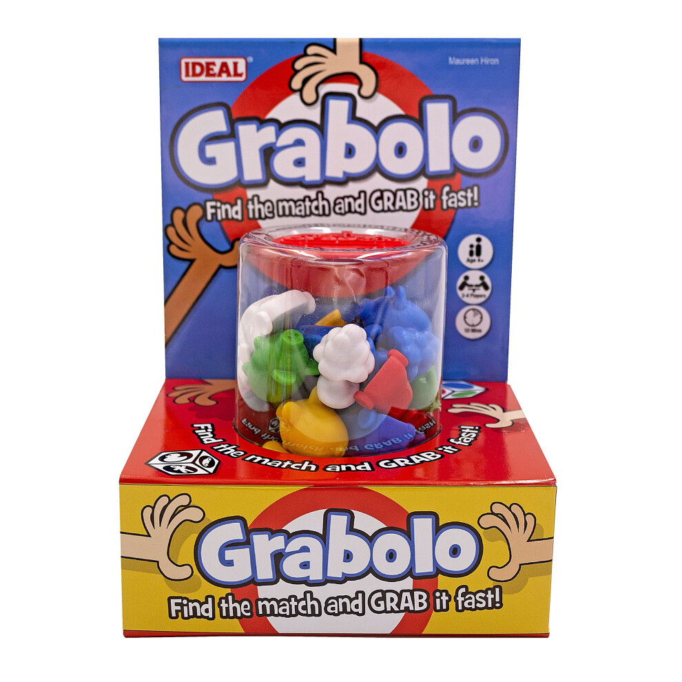 Ideal Grabolo: Find The Match And Grab It Fast Reaction Game Quick Play Family Game For 3-6 Players Ages 4+, Multicolor
