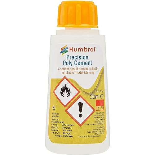 Humbrol Humbrol AE2720 Precision Poly Cement Glue for Models - Solvent Based Clear Adhesive for Plastic Modelling Kits - Model Making Plastic Cement, Low Vis 2