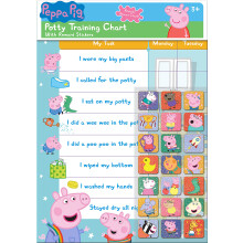 Paper Projects 01.70.30.022 Peppa Pig Potty and Toilet Training Reward Chart and 56 Sparkly Stickers, Pink