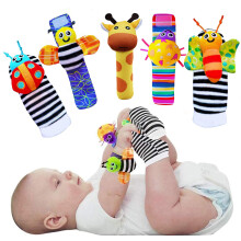 Foot Finders & Wrist Rattles for Infants - Developmental Texture Toys for Babies - Infant Socks & Baby Wrist Rattle - Newborn Toys for Girls Boys 0-3