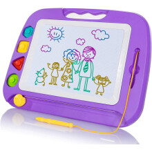 SGILE Large Magnetic Drawing Board for Kids, Toddlers Toys for 1 2 3 4 Year Old, Etch & Sketch Pad with 4 Stamps, Learning and Educational Toys for B