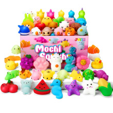 JOYIN Mochi Toys Set Age 3+, Random 25 Pack Mini Mochi Party Favors for Kids, Kawaii Toys Fidget Toys, Goodie Bags Fillers with Storage Box, Classroo