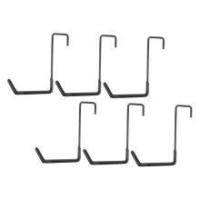 6Pcs Heavy Duty Garage Wall Hooks for Tools Bikes Ladders Garden Equipment No Screw Install