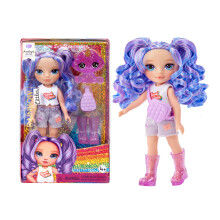 Rainbow High Littles - Amethyst Willow - Small, Posable Fashion Doll – Purple 14 cm Tall Doll with Purse and Magical Pet Dog - Suitable for for Kids