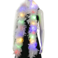 Larryhot 60g Feather Boa - 2 Yards Turkey Boa Feathers for Party Bulk,Christmas,Wedding Centerpieces,Costume,Concert,Pet and Home Decoration