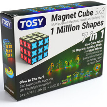 TOSY Magnet Cube 3x3-30 Blocks, 240 Magnets, Multipurpose: Creative Building Blocks, Transformable Fidget Spinner, Puzzle/Infinity Cube, Christmas St