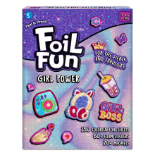 Skillmatics Foil Fun - Girl Power, 20+ DIY Foil Art Magnets, Mess-Free Craft Kit, 60+ Foam Stickers, Creative Activity for Girls, Kids, Tweens, Teens