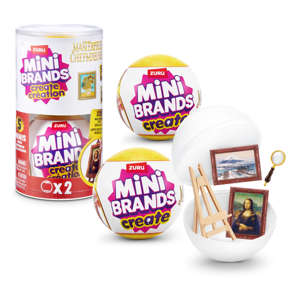 Mini Brands Create Mini Masterpieces Series 1, Capsule 2 Pack By Zuru, Real Miniature Masterpiece Creations Collectible Toy, Capsules Of Mystery 73566434