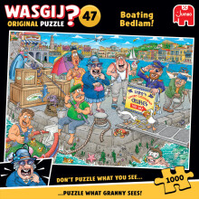 Wasgij Original 47, Boating Bedlam - Unique 1000 Piece Jigsaw Puzzle for Adults - Colourful, Puzzling, Challenging & Brainteasing Adult Jigsaws - 100