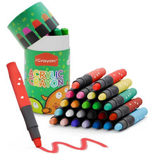 24 Colors Twist Crayons for Toddlers, Silky Travel Crayons for Indoor and Outdoor, Non-Toxic, Quick Drying, Washable, No Mess Coloring Gifts for Boys