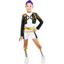 Rubies Official Netflix K-Pop Demon Hunters Rumi Golden Hybrid Child Costume, Kids Fancy Dress, Size Age 7-8 Years