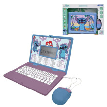 Lexibook, Disney Stitch, Bilingual English/French Educational Laptop, 124 Language Activities, Writing, Maths, Logic, Music and Games, Boys and Girls,