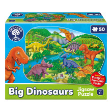 Orchard Toys Big Dinosaurs Jigsaw Puzzle for Kids - Large, 50-Piece, Dinosaur Floor Puzzles for 4+ Year Olds - Giant Games and Educational Toys for C