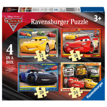Ravensburger Disney Pixar Cars 4 in Box (12, 16, 20, 24 Pieces) Jigsaw Puzzles for Kids Age 3 Years Up