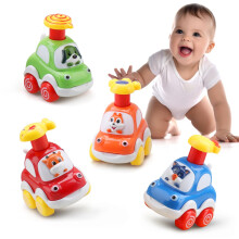 AmyBenton Baby Toy Cars for 1 2 Year Olds, 4PCS Press & Go Toy Car, Gifts for Baby Boys 1 2 Years Old