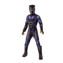 Rubies Official Avengers Black Panther Battle Suit, Deluxe Child Costume - Large, Age 9-12, Height 147 cm, Multicolour Halloween