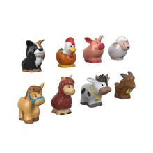 Fisher-Price Little People Toddler Toys Farm Animal Friends 8-Piece Figure Set for Pretend Play Ages 1+ Years, GFL21