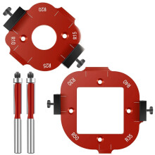Router Template for Woodworking, 4 in 1 Aluminum Corner Jig with Eight Radius Options for Precise Shaping