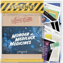 Cryptic Killers Unsolved murder mystery game - Police Case Files Investigation Detective Evidence & Crime File - individuals, date nights & party gam