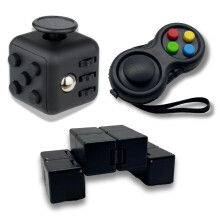 Yeefunjoy 3Pcs Fidget Toys Cube Toy Sensory Toy, Fidget Pad, Fidget Controller Stress Reducer, Infinity Cube, Stress Anxiety Relief Killing Time Fing