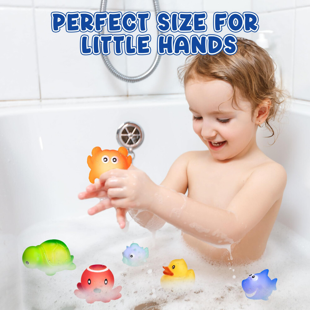 Photos - Bath Toy HOYIBO Light Up  - 8 Pack Toddler Toys With Colorful Flashes Lights for Kids 3-5 Boys & Girls