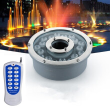 Underwater LED Fountain Light RGB 24W IP68 Waterproof Stainless Steel 12V Pond Spotlight