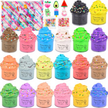 20 Pack Mini Slime, Butter Slime Party Favors, Soft Non-Sticky and Stretchy Slime Kit for Classroom Prizes, Christmas Stocking Stuffers, Goodie Bag S
