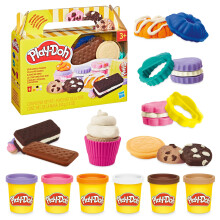 Play-Doh Little Bakery Playset, Modelling Compound Bakery Toy with Cutters, Rollers & Decorating Tools, Mould & Slice Colourful Treats, Arts & Crafts