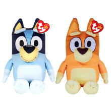 TY Bluey Beanie Babies Set of 2 – Bluey and Bingo 17CM – Soft Plush Toy for Kids, Collectible, Cuddly Plushies, Soft Play Toy for Boys and Girls