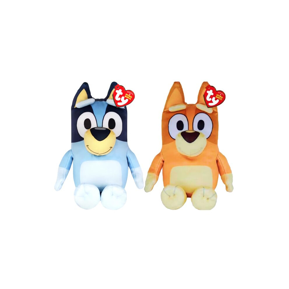 Ty Bluey Beanie Babies Set Of 2 – Bluey And Bingo 17Cm – Soft Plush Toy For Kids, Collectible, Cuddly Plushies, Soft Play Toy For Boys And Girls