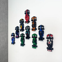 10 X Wall Mount Hooks Compatible with Lego F1 Speed Champions Cars - Display Bracket Kit for Lego Formula 1 Models