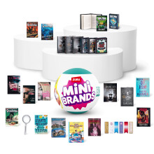 Mini Brands Books, Real Miniature Book Brands Collectible Toy, Capsules of 4 Mystery Miniature Books with real readable pages and Accessories for Kid