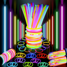 Premium Christmas Party Glow Sticks for Kids- 30 Pcs Glow in the Dark Sticks with Connectors- 8 inch Glow Sticks Bulk Pack- Glow Neon Bracelets- Ultr