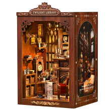 Book Nook Kit, DIY 3D Wooden Puzzles for Adults, Teens and Beginners, Miniature Tiny House Kit for Bookshelf Decor, Bookish Gift for Family, Friends,