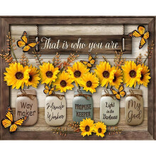 Camocin Art Paint by Numbers for Adults - Sunflower Flowers Adult Paint by Number Canvas Kits Without Frame, Inspirational Oil Painting by Numbers Ki