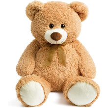 iBonny 90cm Giant Teddy Bear Stuffed Animal Soft Toy Large Teddy Bear Love Gift Child Dolls Plush Teddy Bears, Tan