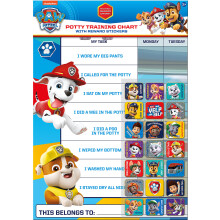 Paper Projects 01.70.30.025 Paw Patrol Potty and Toilet Training Reward Chart and Stickers,for ages 3+, 29.7cm x 42cm