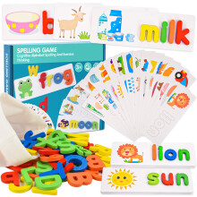 Qukir Spelling Games for 1 2 3 Year Olds, Alphabet Flash Cards Toys for 1-6 Year Old Girls Educational Toys for 2+ Year Olds Boys Kids Toys Age 2 3 4