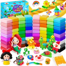 TicKiddos Air Dry Clay, 72 Bags 36 Colors Modelling Clay with 15 Tools, Soft Ultra Light Non-Sticky Magic Clay, Creative Art & Craft Kits, Gift for B