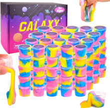 102 Pack Bulk Galaxy Slime Kit, Party Favors for Kids Slime Cup Bulk DIY Stress Relief Putty Toy Stretchy & Non-Sticky Christmas Easter Birthday Good