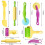 nuoshen 20 Pcs Clay Dough Tool Kit, Plastic DIY Clay Dough Modelling Tools Set Rollers and Cutters for Kids(Random Color) 3