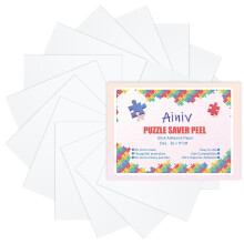Ainiv 16 Puzzle Saver Sheets, Large Puzzle Adhesive Sheets, Peel and Stick Puzzle Adhesive Backing, Super Sticky Jigsaw Glue Sheets, Clear Puzzle Glu