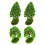 8Pcs Mini Simulation Tree Model Green Plastic for Architecture Scenery 1