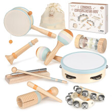 Kids Musical Instruments Baby Musical Instrument Toddler Toys Wooden Toys Baby Maracas Percussion Drum Instruments Musical Toys Sensory Toys for Boys