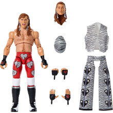 Mattel WWE Ultimate Edition Action Figure & Accessories Set, Shawn Michaels 6-inch Collectible with Swappable Heads & Hands, 30 Articulation Points