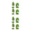 8Pcs Mini Simulation Tree Model Green Plastic for Architecture Scenery 8
