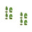8Pcs Mini Simulation Tree Model Green Plastic for Architecture Scenery 7